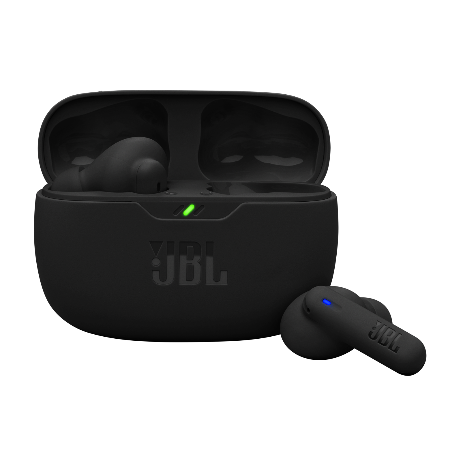 JBL Wave Beam 2 - Black - True Wireless Noise Cancelling Earbuds - Hero